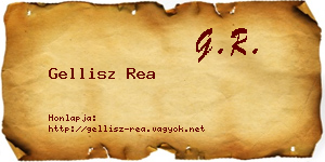 Gellisz Rea névjegykártya